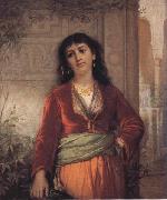 John William Waterhouse The Unwelcome Companion-A Street Scene in Cairo oil painting